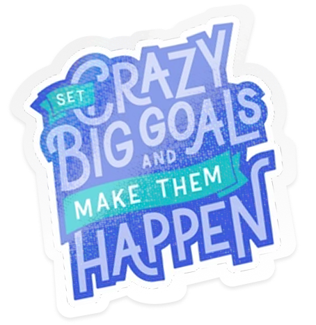 Set crazy goals sticker