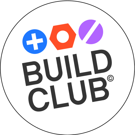 Build Club circular badge